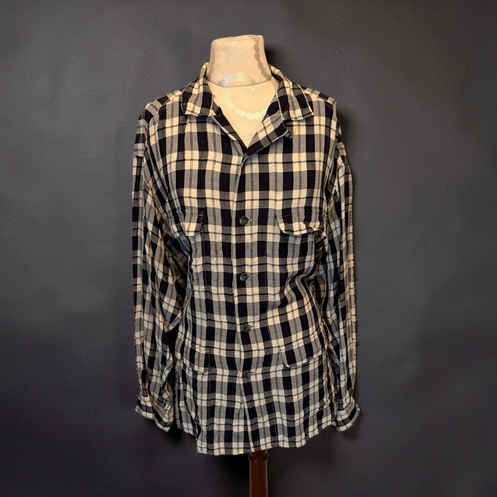 Matinique Plaid Button Front Blouse – Size M